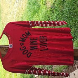 Dog mom wine lover top